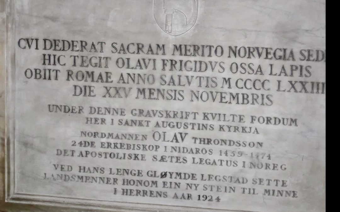 Graven i Roma til erkebiskop Olav Trondsson fra Aspa